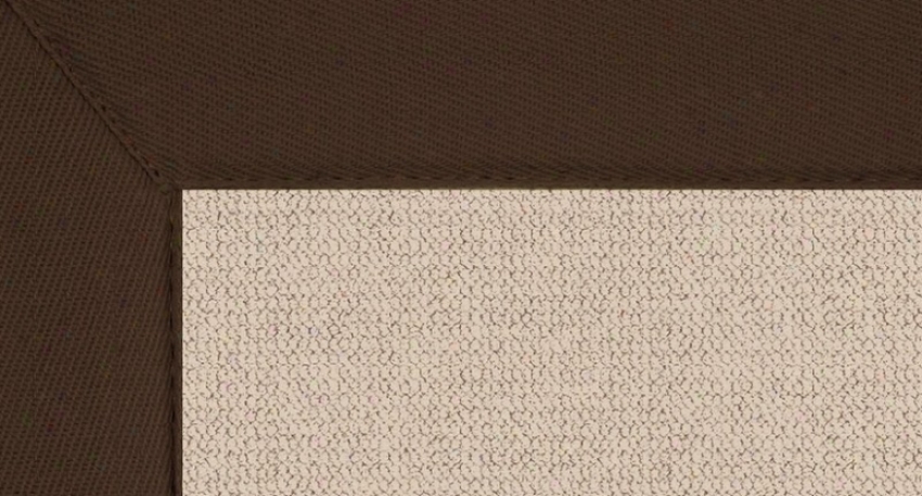 4' X 6' Natural Wool Rug - Athena Hand Tufted Rug With Brown Border