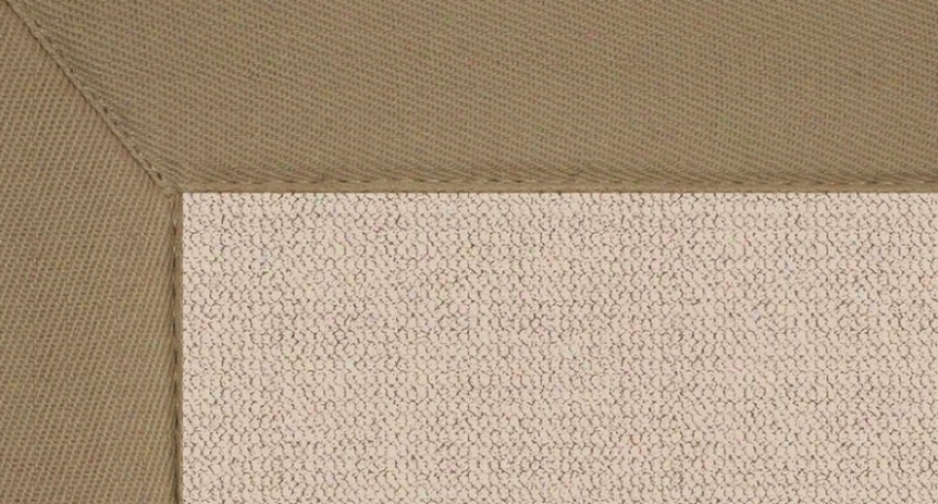 4' X 6' Natural Wool Rug - Athena Hand Tufted Rug With Beige Border