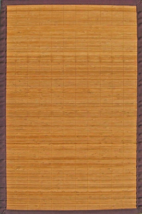 4' X 6' Villager Natural Environmentally Friendly Bamboo Rug