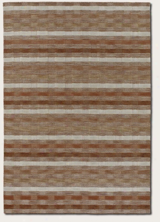 4'10&quot X 7'10&quot Areea Rug Striped Pattern In Brown And Grey