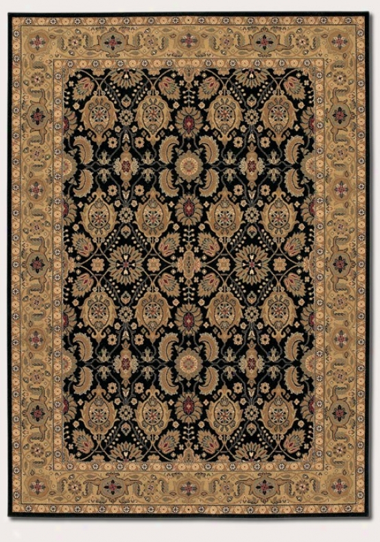 4'6&quot X 6'6&quotarea Rug Classic Persian Pattern In Black