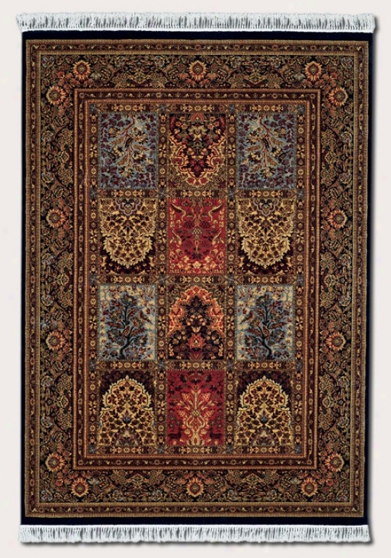 4'6&quot X 6'9&quot Area Rug Classic Persian Pattern In Black
