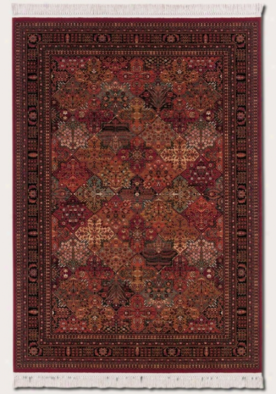 4'6&quot X 6'9&quot Area Rug Classic Persian Pattern In Antique Red