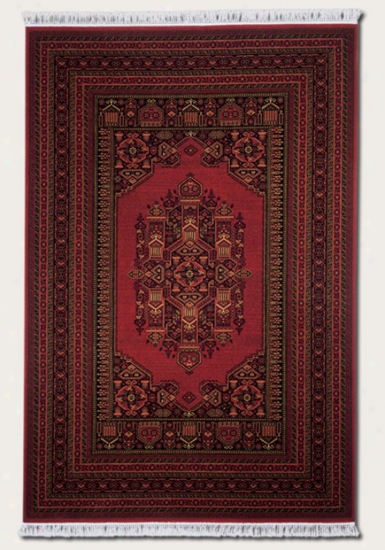 4'6&quot X 6'9&quot Area Rug Persian Pattern In Burgundy