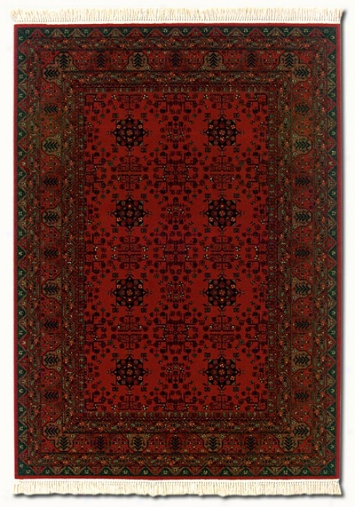 4'6&quot X 6'9&quot Kashimar Afghan Red Classic Persian Contrivance Area Rug