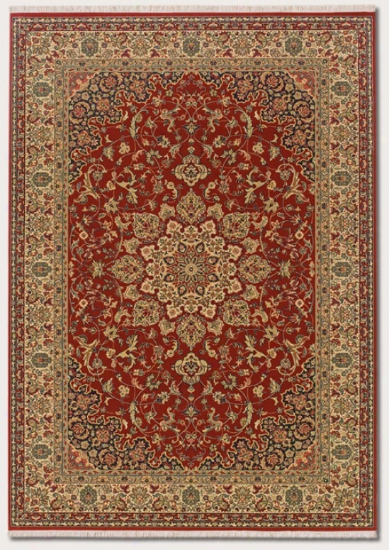 4'7&quot X 6'8&quot Area Rug Classic Persian Design In Rose Bud