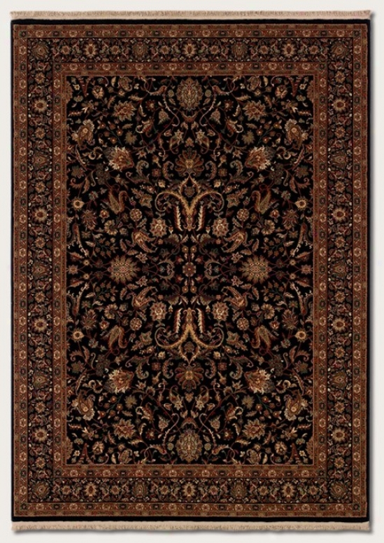 4'7&quot X 6'8&quot Region Rug Classic Persian Design In Black