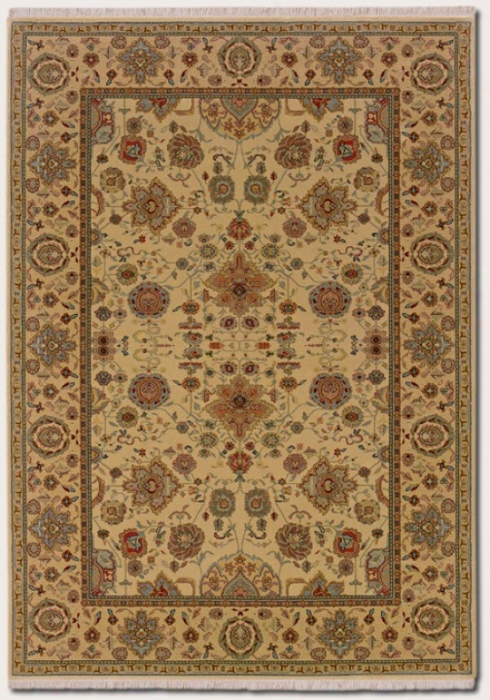 4'7&quot X 6'8&quot Area Rug Classic Persian Design In Autumn Wheat