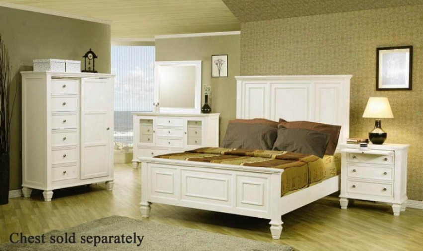 4pc Queen Size Bedroom Srt Cape Cod Style In Of a ~ color Finish