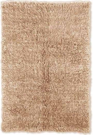 5' X 7' Flokati Area Rug - 100% Wopl Tan Color