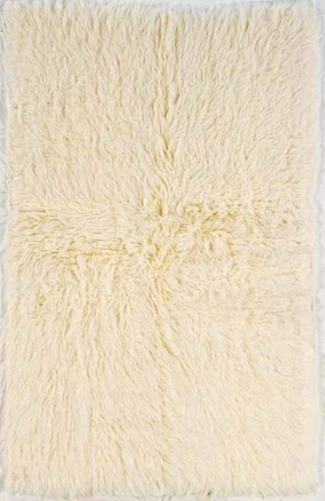 5' X 7' Flokati Area Rug - Hand Woven 100% Wool Natural Colour