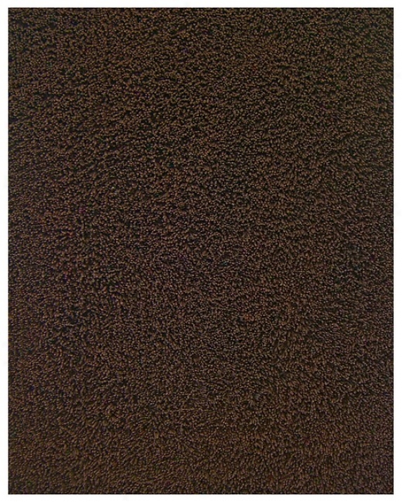 5' X 8' Brown Environmentally Friendly Bamboo Shag Area Rug