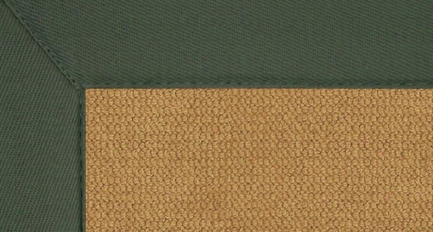 5' X 8' Cork Wool Rug - Ahena Hand Tufted Rug With Green Border