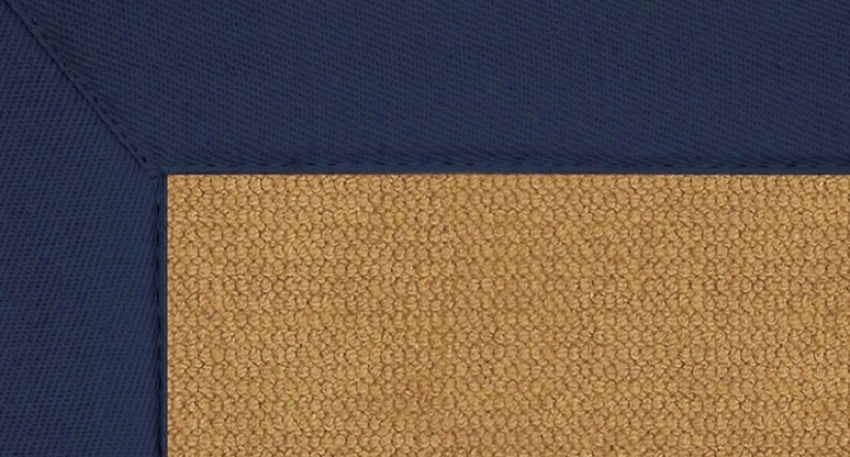 5' X 8' Cork Wool Rug - Athena Hand Tufted Rug With Blue Border