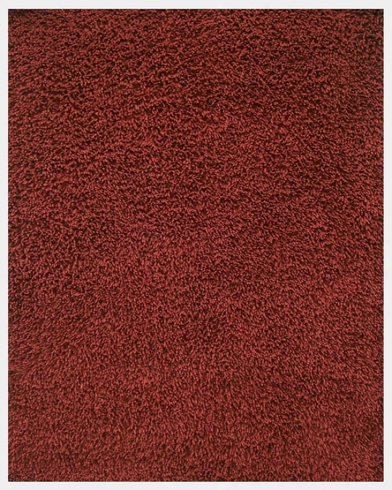 5' X 8' Crimson Environmentally Friendly Bamboo Shag Area Rug