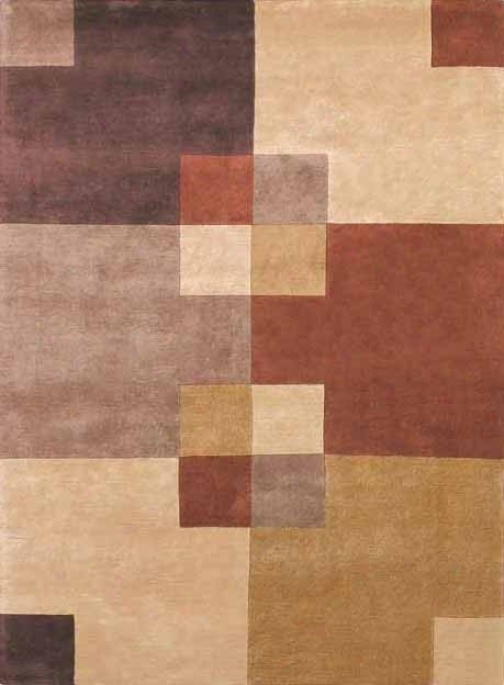 5' X 8' Hand-knotted Wool Rug Napoli Camel And Rust Color