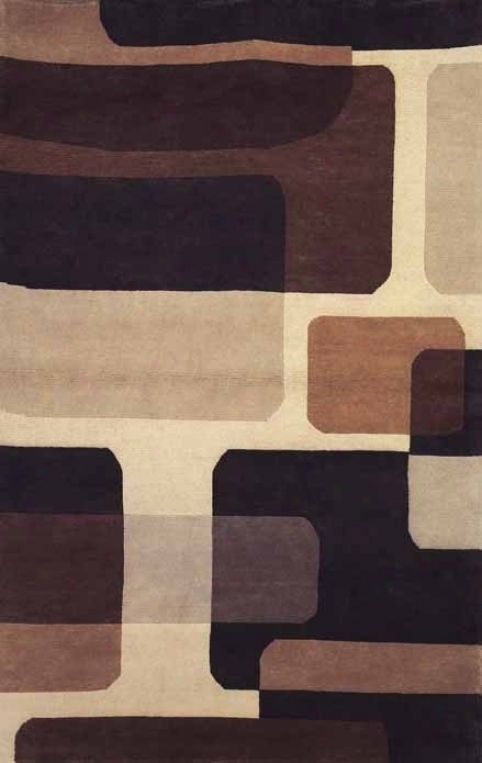 5' X 8' Hand-knotted Wool Rug Napoli Cream And Brown Color