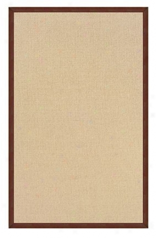 5' X 8' Hand Tuftd Area Rug In Natural With Brown Border