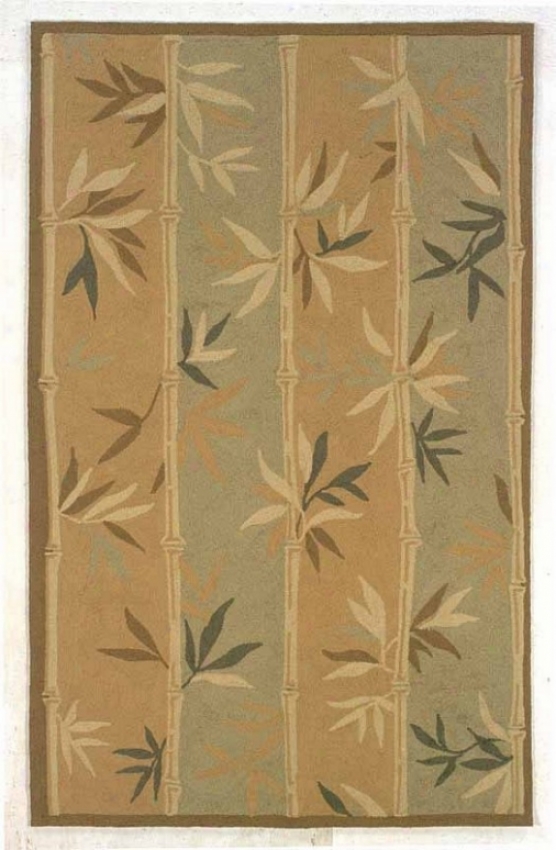 5' X 8' Indoor Outdoo rRug - Transitional Hand Hooked Rug In Sage And Brown Color