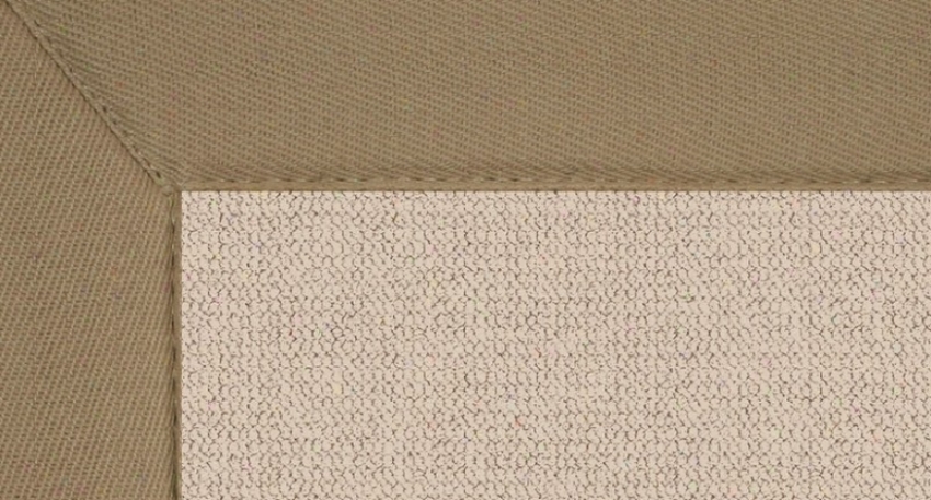 5' X 8' Natural Wool Rug - Athena Hand Tufted Rug With Beige Border
