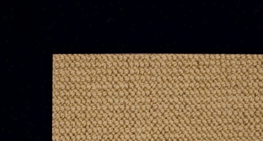 5' X 8' Sisal Wool Rug - Athena Hand Tufted Rug With Black Border