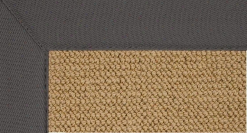 5' X 8' Sisal Wool Rug - Athena Hand Tufted Rug With Slate Border