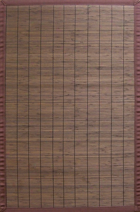 5' X 8' Vi1lager Coffee Environmentally Peaceable Bamboo Rug