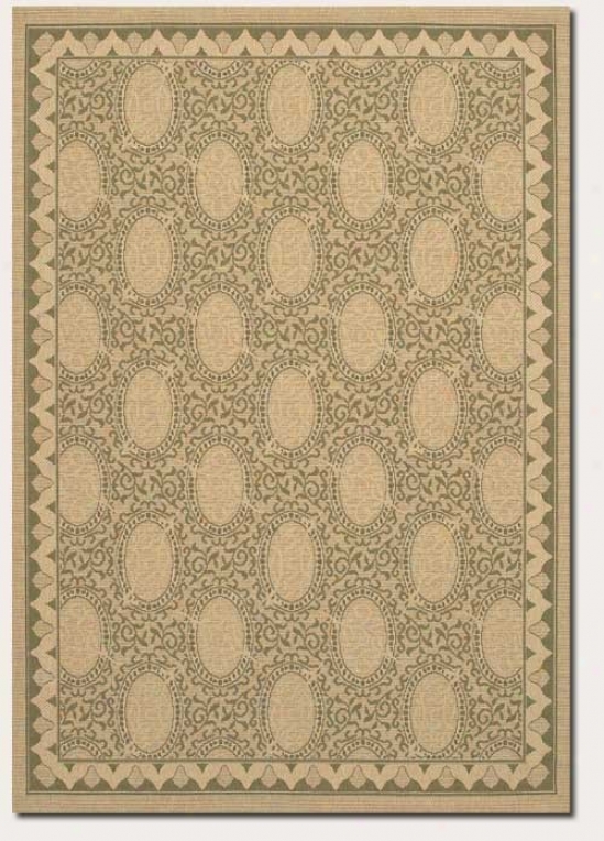 5'10&quot X 9'2&quot Area Rug Classic Oval Pattern In Choice part And Green