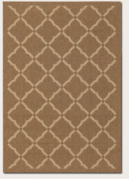 5'10&quot X 9'2&quot Area Rug Flora lGrid Pattern In Gold And Cream