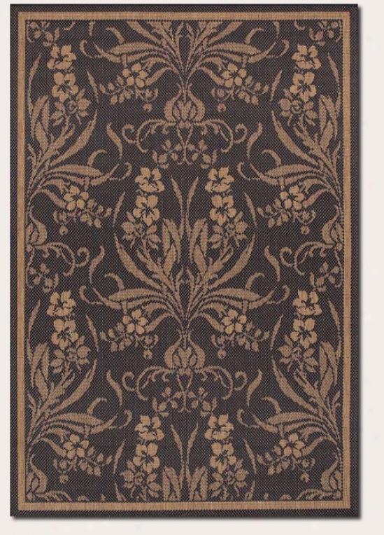 5'10&quot X 9'2&quot Area Rug Tapestry Design In Black And Cocoa