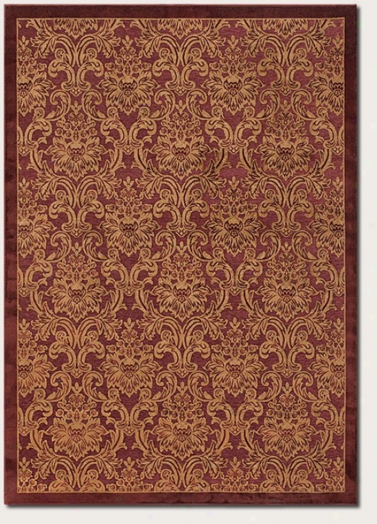 5'1&qyot X 7'6&quot Area Rug Tapestry Pattern In Rust Red