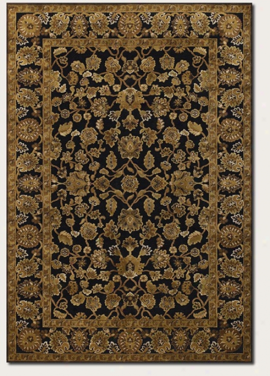51&quot X 7'6&quot Area Rug Traditional Floral Pattern In Antique Brass