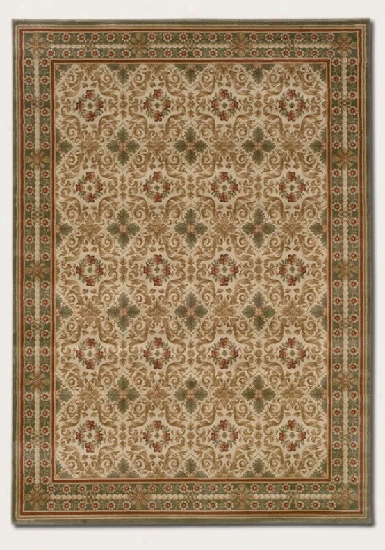 5'3&quot X 7'6&quot Area Rug Clsasic Persian Pattern In Sage Cplor