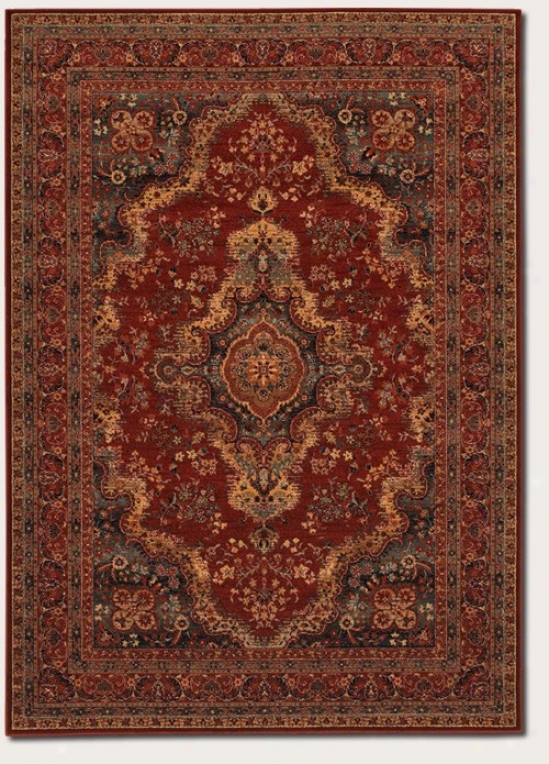 5'3&quot X 7'6&quot Area Rug Classic Persian Pattern In Burgundy