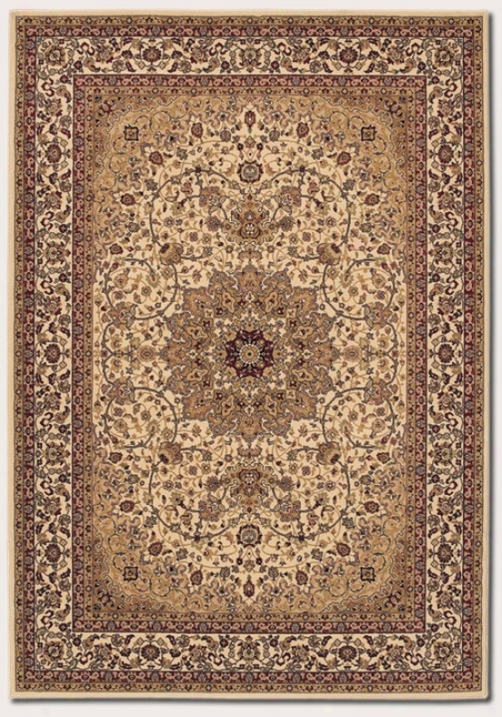 5'3&quot X 7'6&quot Area Rug Classic Persian Pattern In Cream