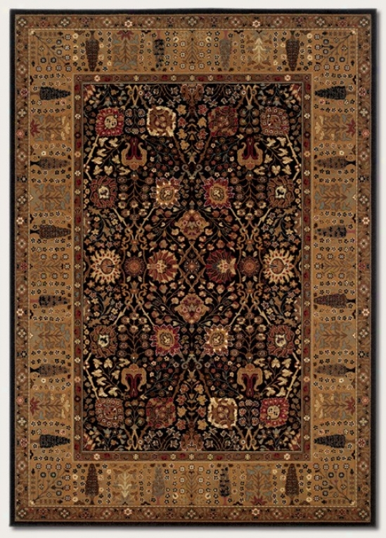 5'3&quot X 7'6&quot Area Rug Classic Pefsian Pattern In Black