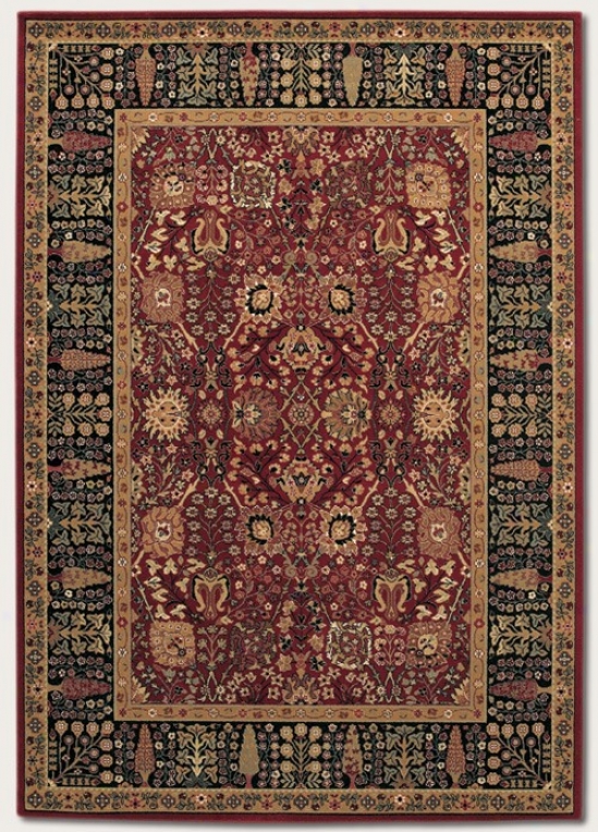 5'3&quot X 7'6&quot Area Rug Classic Persian Pattern In Persian Red