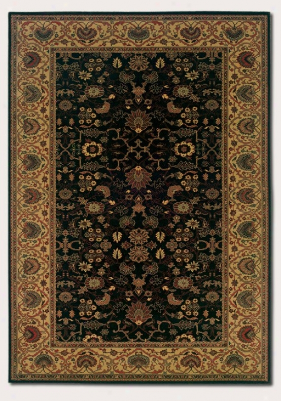 5'3&quot X 7'6&quot Area Rug Classic Persian Pattern In Black Color