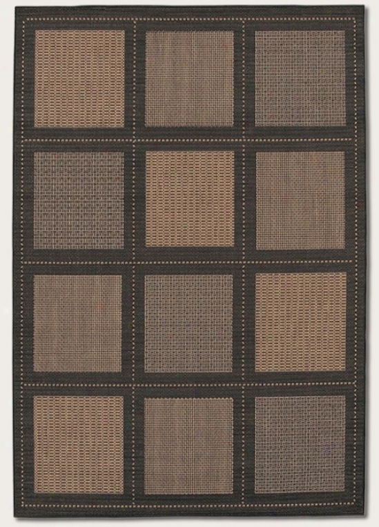 5'3&quot X 7'&quot Yard Rug Contemporary Grid Intention In Black