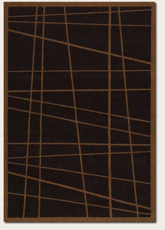 5'3&quot X 7'6&quot Area Rug Contemporary Style In Dark Brown