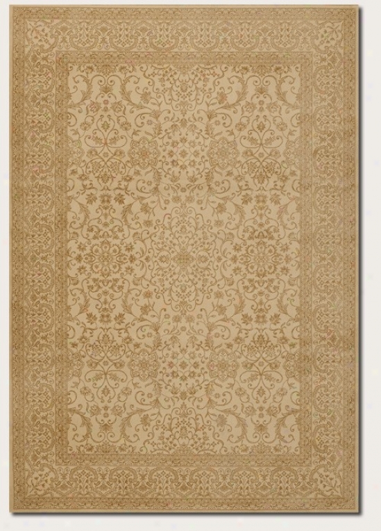 5'3&quot X 7'6&quot Area Rug Persian Floral Pattern In Ivory