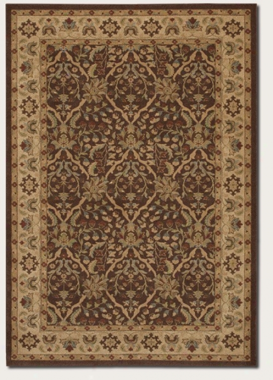 5'3&quot X 7'6&quot Area Rug Persian Pattern In Chocolate