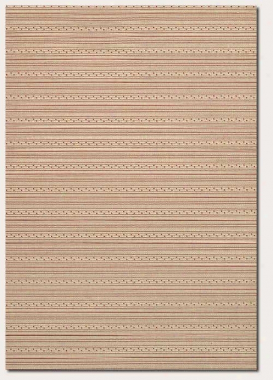 5'3&quot X 7'6&quot rAea Rug Striped Pattern In Cream And Red