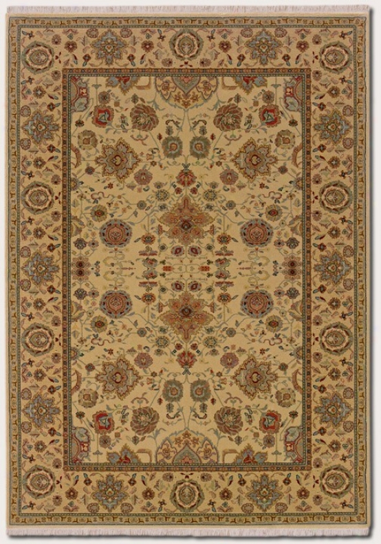 5'3&quot X 7'8&quot Area Rug Classic Persian Design In Autumn Wheat