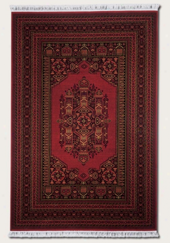 5'3&quot X 7'9&quot Area Rug Persian Pattern In Burgundy