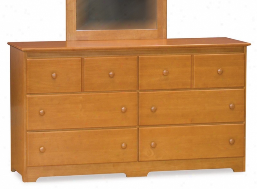 54&quotw Dresser With Six Drawers Windso rStyle Caramel Latte Finish