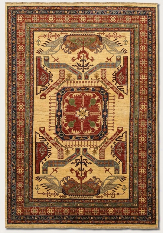 5'6&quot X 8' Area Rug Classic Persian Pattern In Camrl Color