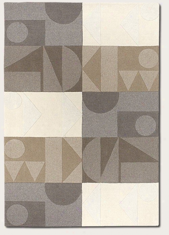 5'6&quot X 8' Area Rug Contemporary Style In Neutral And Grey