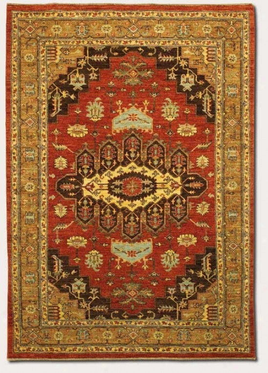 5'6&quot X 8' Area Rug Eco-friendly Antique Pattern In Gather ~ Brown