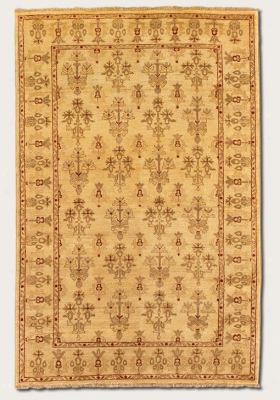 5'6&quot X 8' Area Rug Eco-friendly Vintage Pattern In Crme